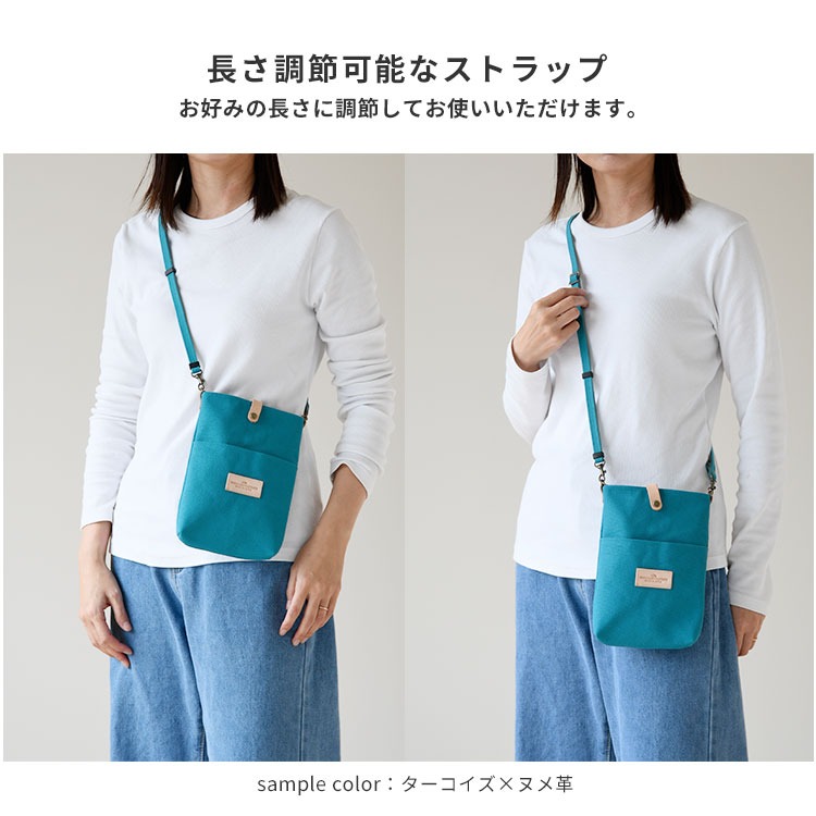 HIGHCAMPブランド オリジナル「倉敷帆布製 革タグ ショルダーポシェット」