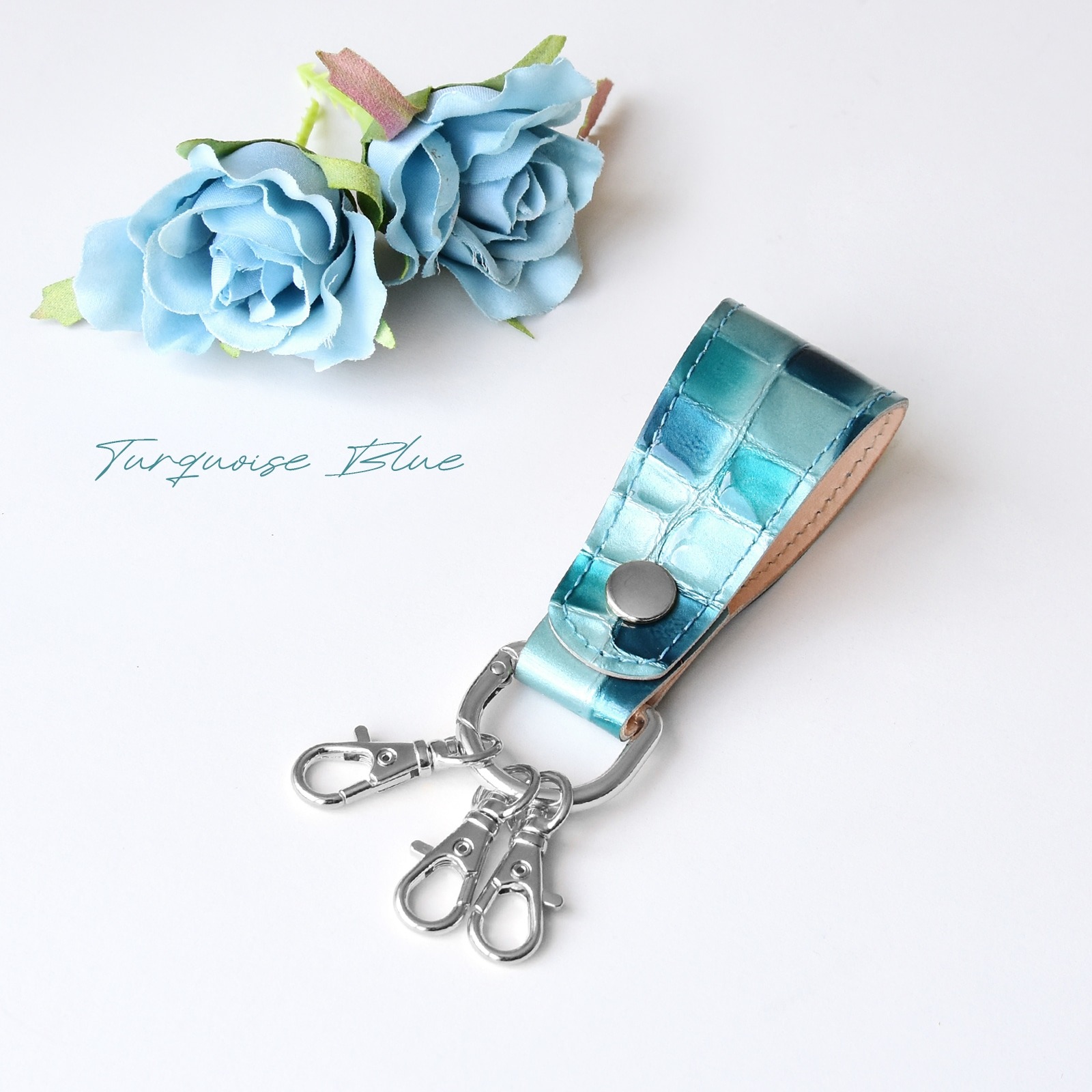 HIGHCAMPオリジナル レザーキーリング ステンドグラスレザー