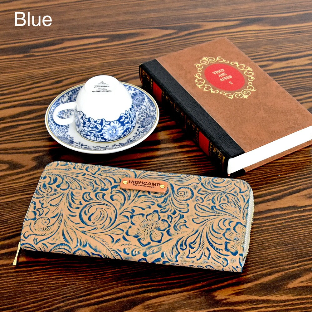 HIGHCAMPブランド オリジナル「コンパクトウォレット　カービングレザー」