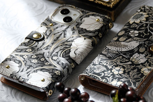 手帳型スマホケース サフィアーノ 本革 レザー カメラ穴 CallaBella カラベラ ハイキャンプ HIGHCAMP