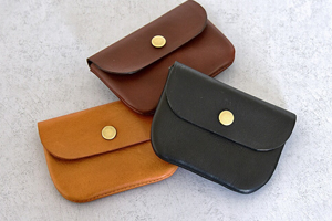 本革 レザー ミニポーチ マルチケース エイジング 経年変化 ハイキャンプ HIGHCAMP ソフトオイル オイルレザー