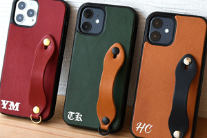 名入れ 本革 レザー スマホカバー ベルト付き エイジング 経年変化 ハイキャンプ HIGHCAMP 姫路レザー ティーポ