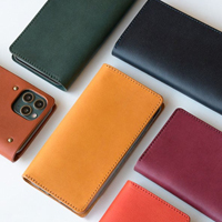 手帳型スマホケース 本革 レザー カメラ穴 エイジング 経年変化 ハイキャンプ HIGHCAMP イタリアンレザー エルバ